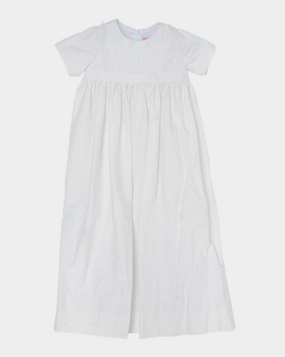 Girl's Harrison Pintuck Christening Gown, Size 0